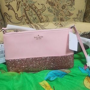 KATE SPADE NY PINK GLITER BAG